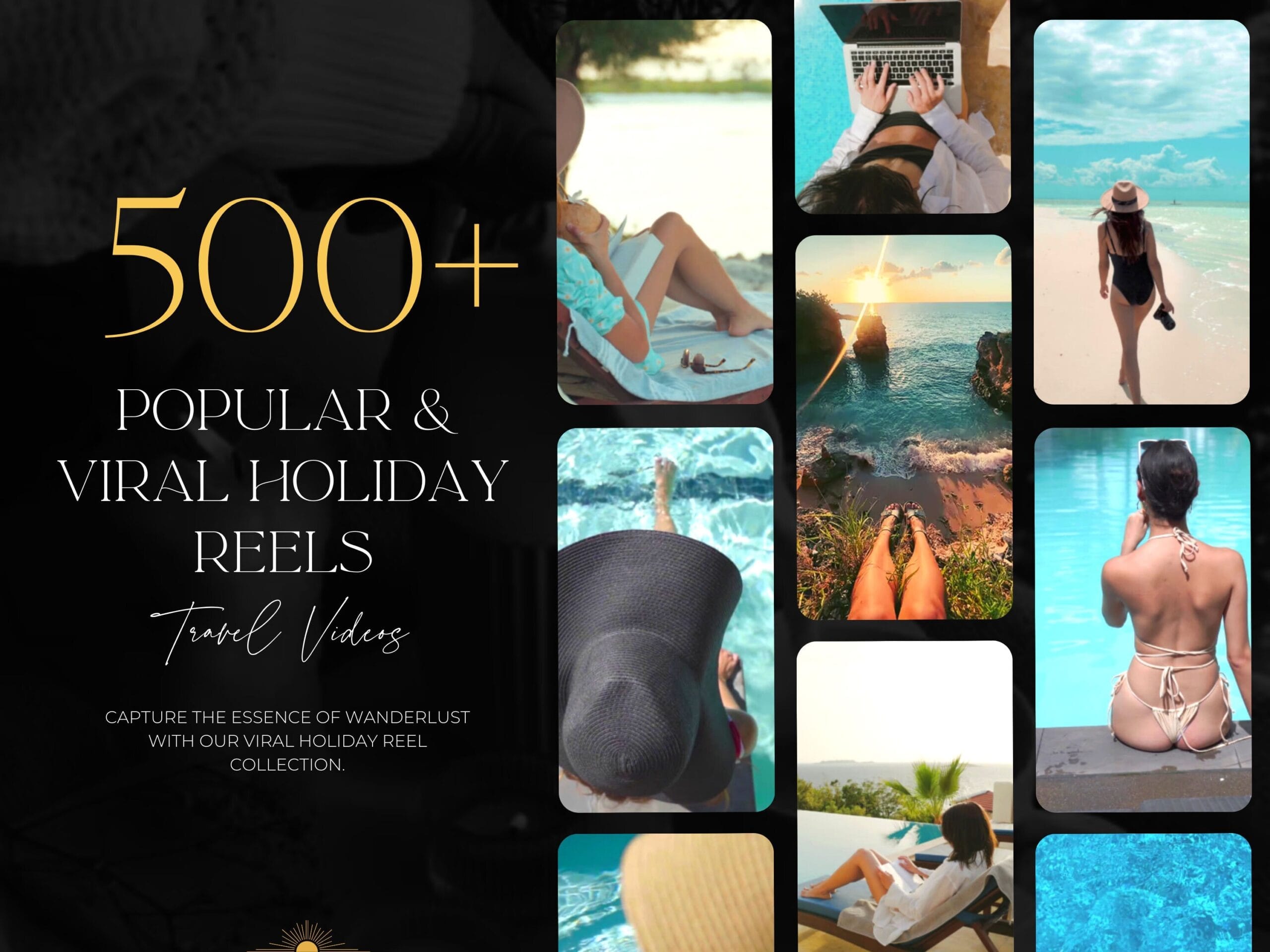 500+ faceless travel reels for social media marketing