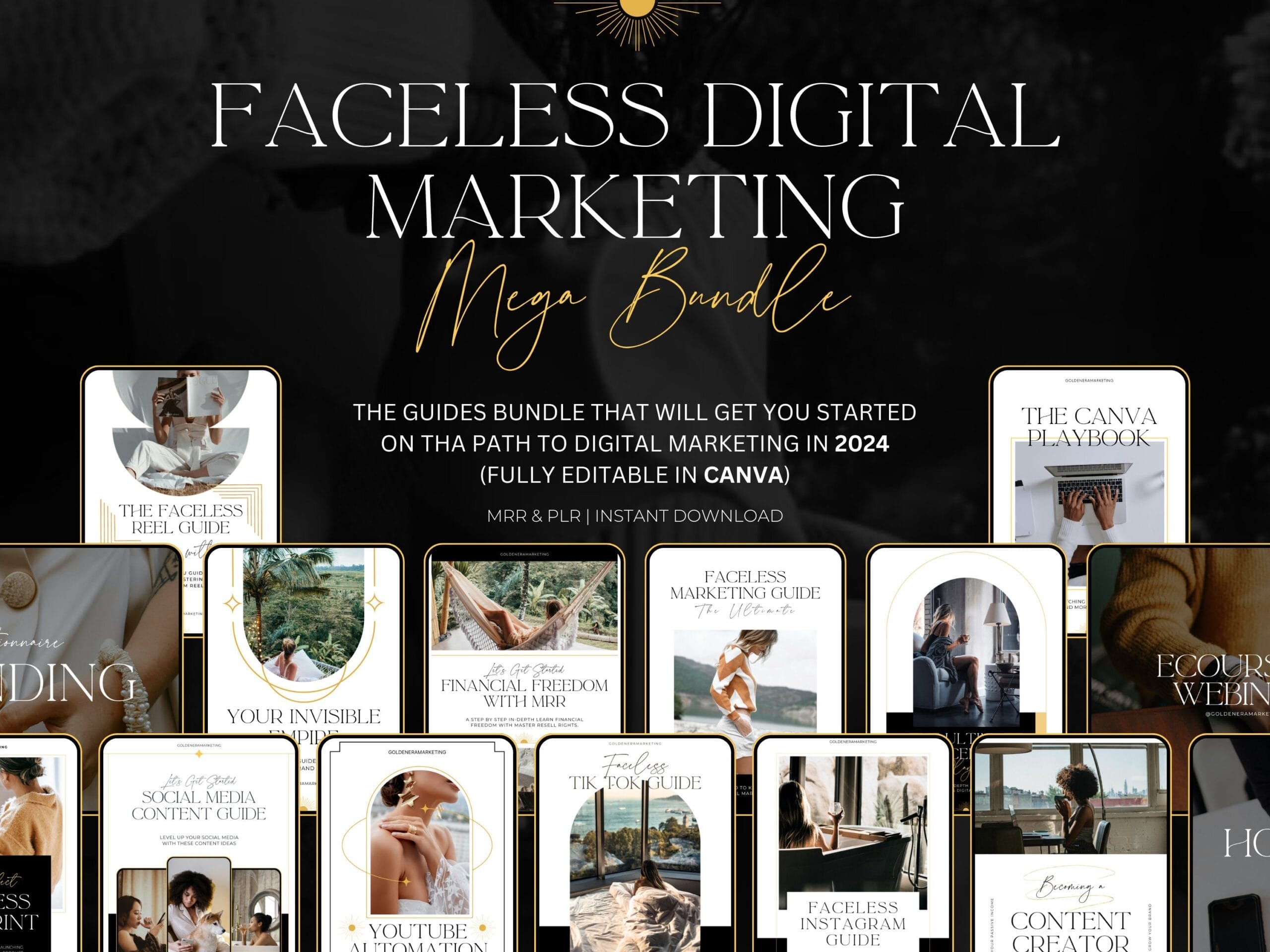 Faceless marketing course guides for Instagram