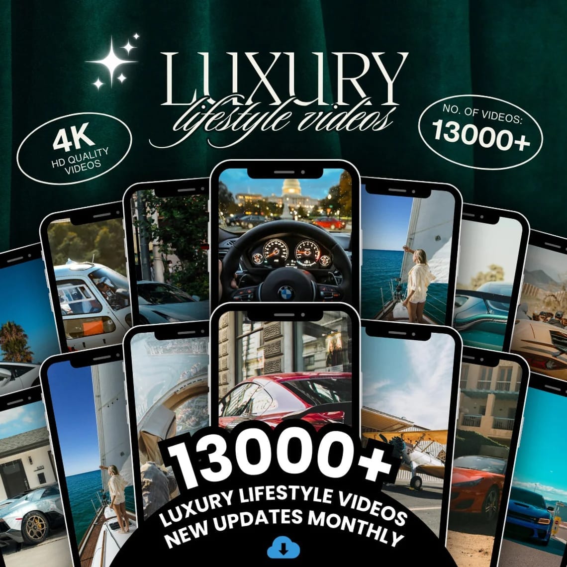 Luxury lifestyle 4K videos for Instagram Reels