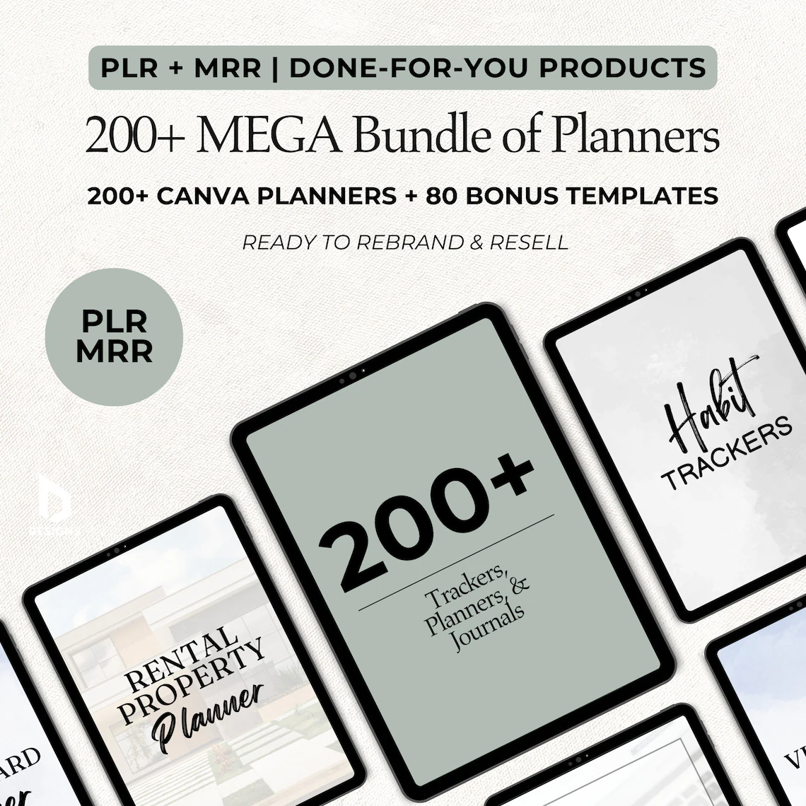 200+ Canva Planner Templates with MRR and PLR