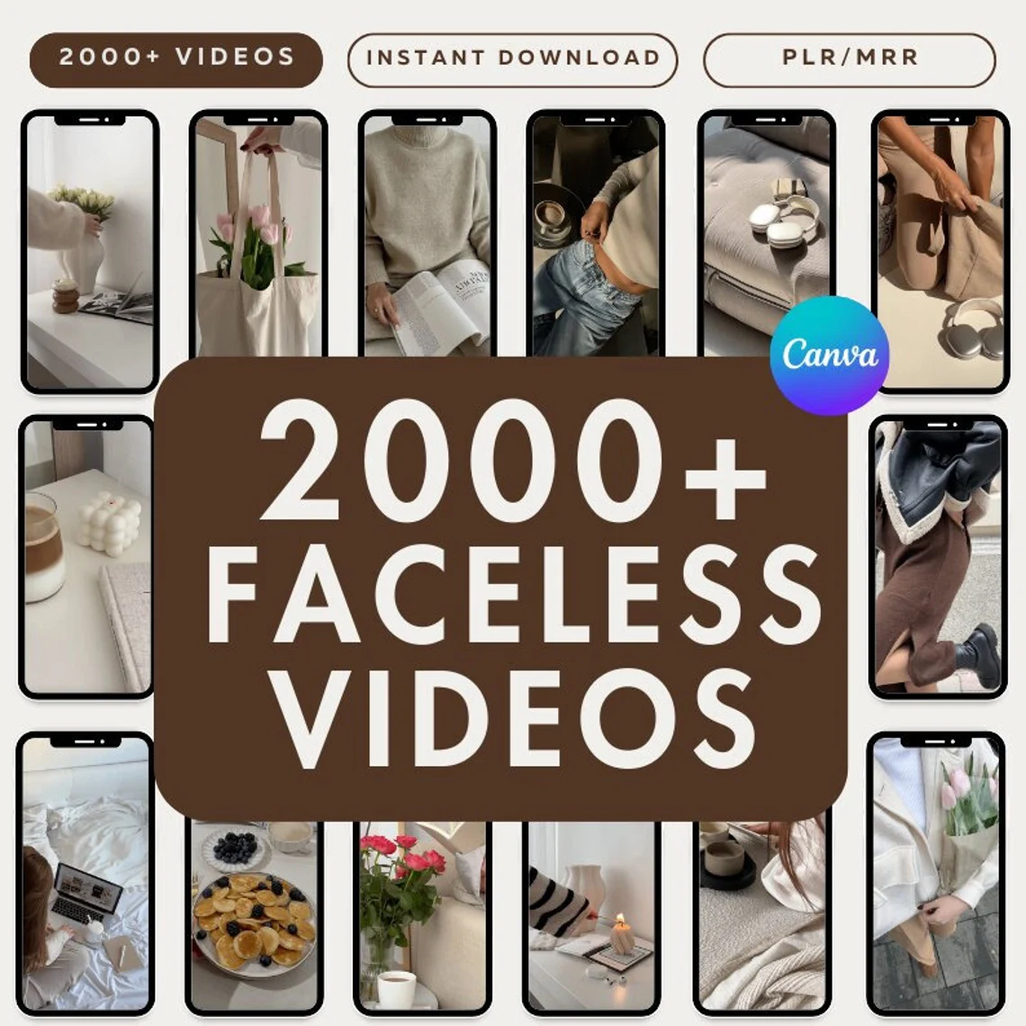 faceless aesthetic video digital marketing PLR video aesthetic stock photo for Instagram